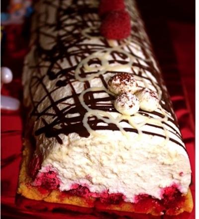 Bûche framboisine