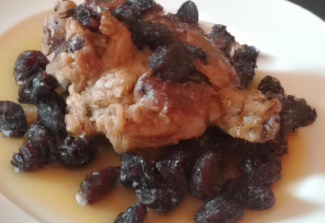 Chapon aux raisins secs