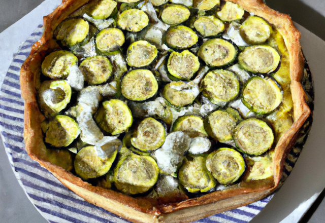 Tarte au fromage de chèvre et courgettes