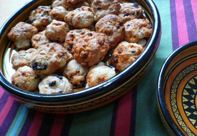 Cookies salés : chorizo et olives