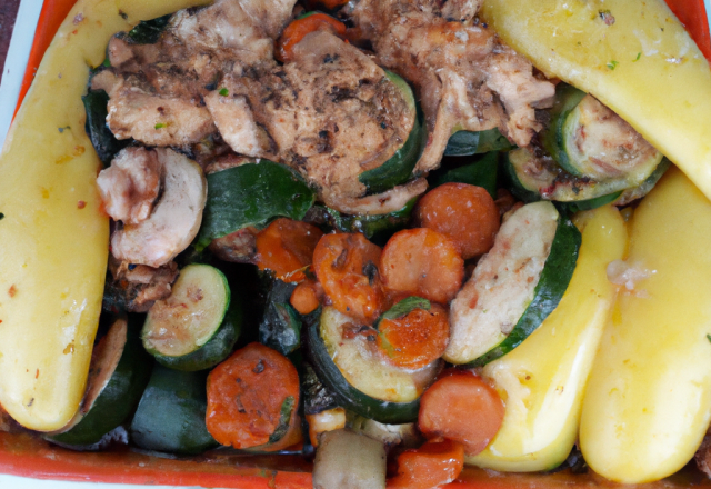 Tajine au poulet et aux courgettes