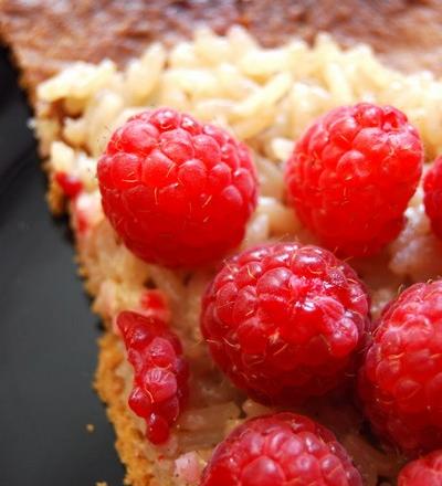 Tarte aux framboises façon teurgoule