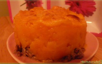 Parmentier de courge au cheddar, gratin de courge