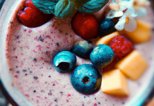 Smoothies au tofu & petits fruits