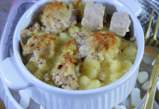 Crumble de poulet en mini-cocotte