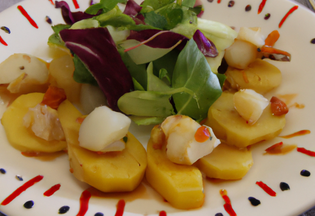 Salade de saint jacques et pommes de terre