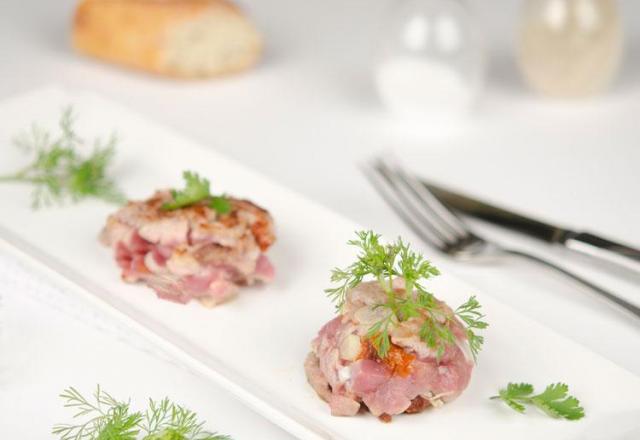 Tartare d'agneau cru-cuit aux saveurs du sud