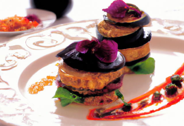 Filet de grenadier au caviar d'aubergines