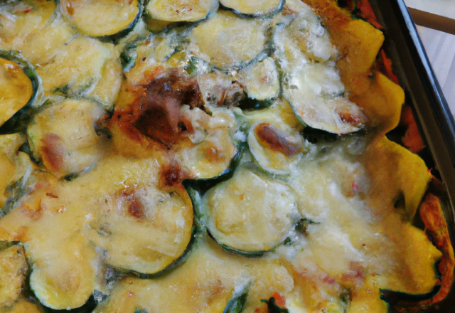 Gratin de courgettes aux ravioles inratable