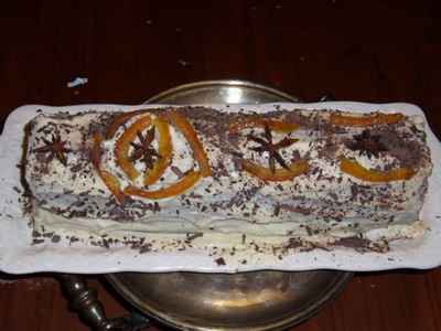 Bûche de Noël épicée au Champagne