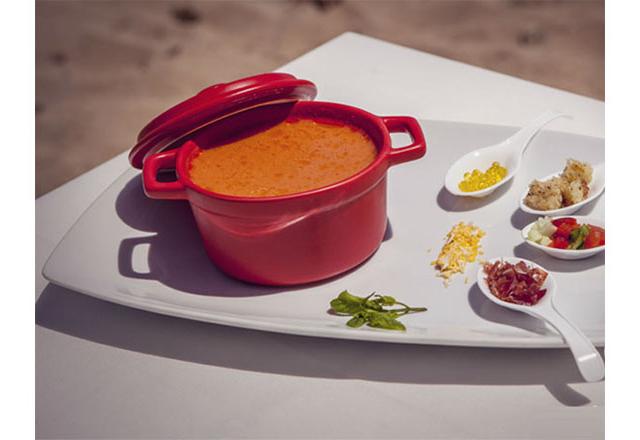 Gaspacho andalou avec des perles