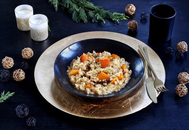 Risotto au potimarron et vinaigre balsamique