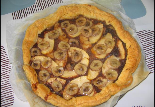 Tarte chocolat pomme banane