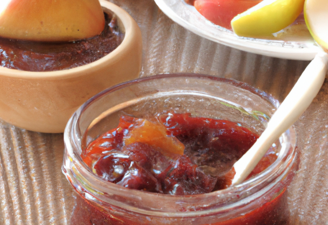 Confiture aux fruits rouges  et poires