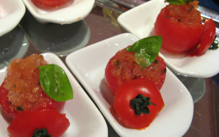 Granité de tomates au basilic