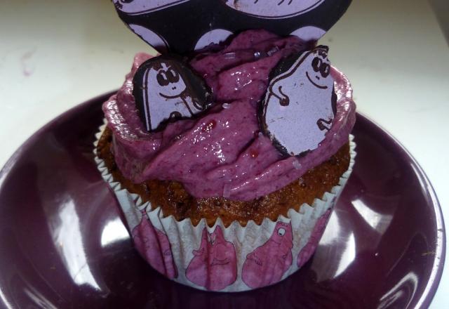 Cupcake chocolat blanc blackberry