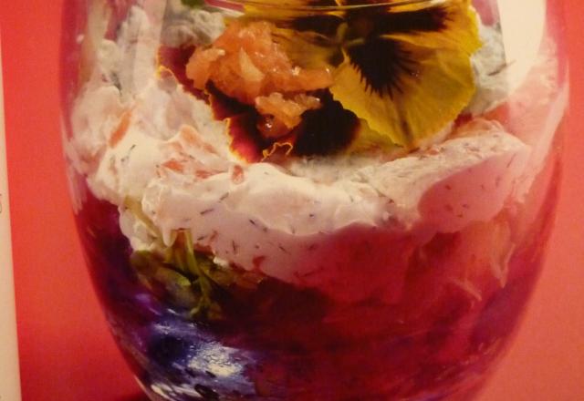 Verrine de saumon fumé et son ricotta