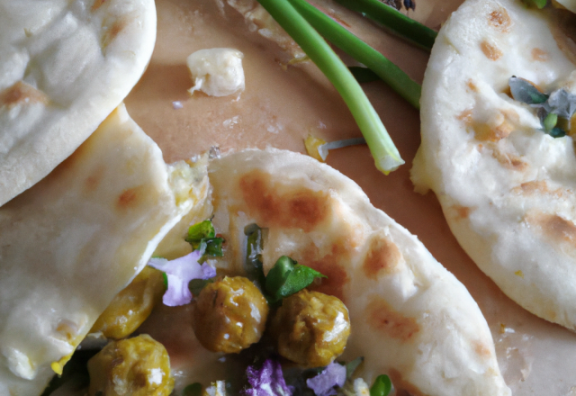 Pita huile d'olive, parmesan et ciboulette