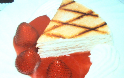 Gâteau de crepes aux fraises