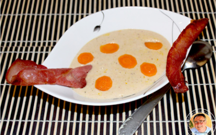 Velouté de potée champenoise et son jambon grillé