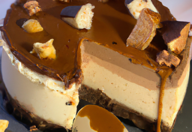 Cheesecake à la crème de nougat et au nutella