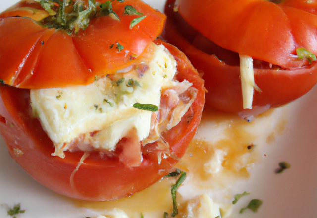 Tomate farcie au chèvre maison