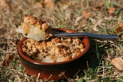 Crumble d'automne poires et châtaignes