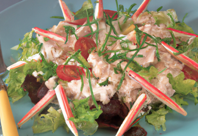 Salade de crabe fraîche et légère