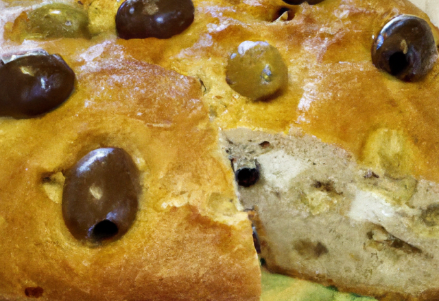 Cake aux olives et à la féta