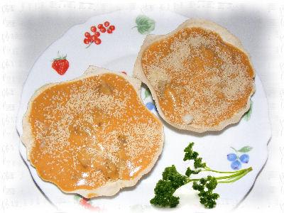 Coquille de poisson sauce aurore