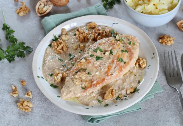 Blanc de poulet en sauce aux Noix de Grenoble AOP