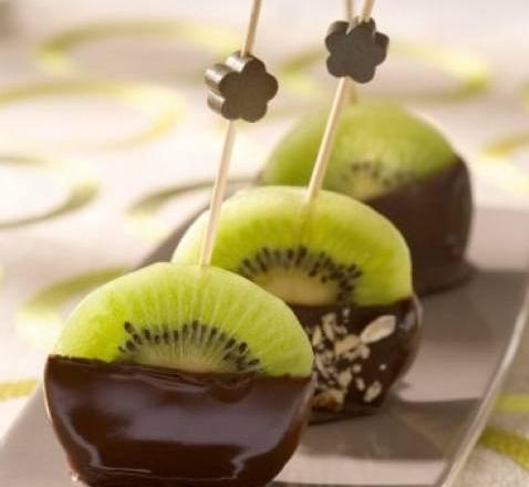 Bonbon de kiwi (fruit )chocolat