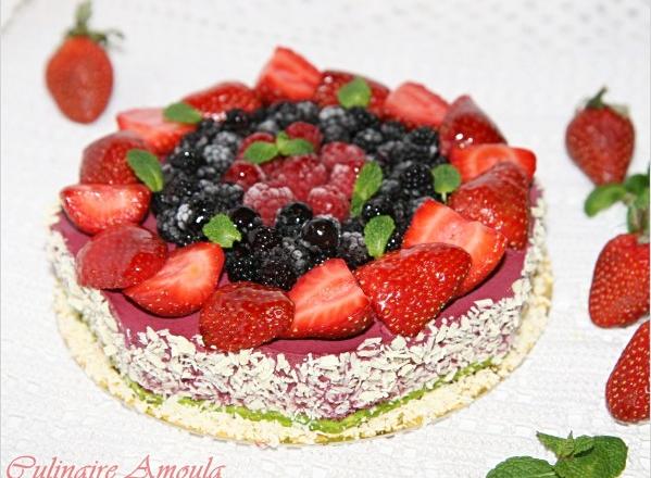 Entremets aux fruits rouges maison