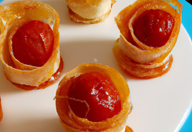 Sucettes feuilletées au confit de tomate de Lustucru Bleu