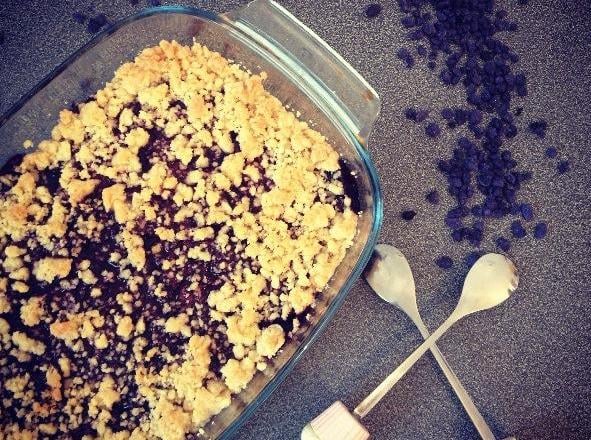 Crumble aux myrtilles