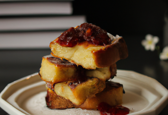 Pain perdu à la confiture