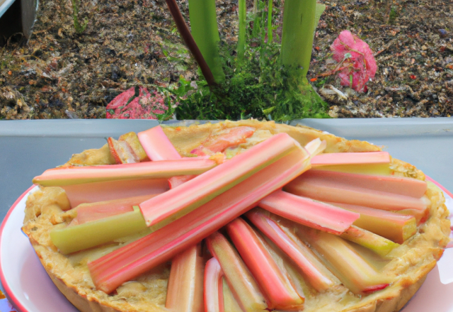 Tarte à la rhubarbe généreuse