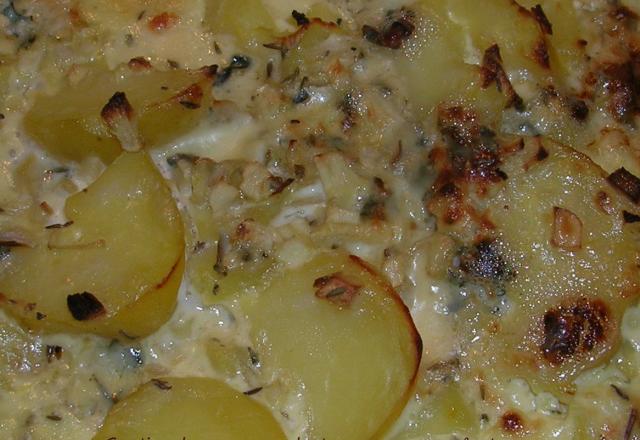 Gratin de pommes de terre au roquefort classique