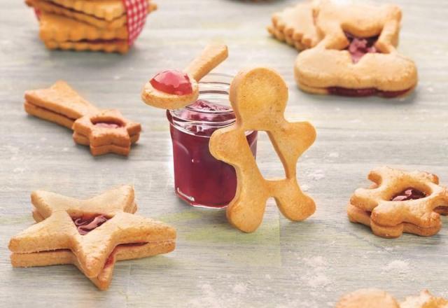 Petits sablés à la confiture de fraises