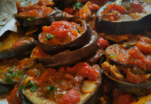 Aubergine à la tomate