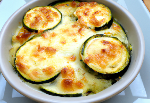 Gratin de Saint Jacques aux courgettes