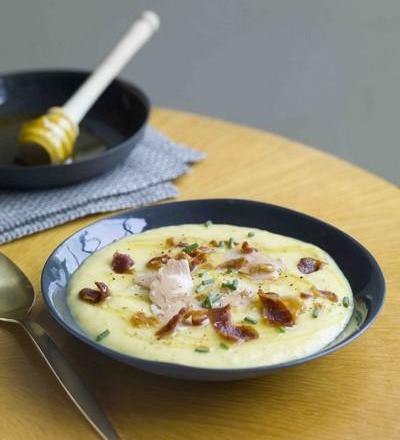 Soupe de maïs et céleri au miel de Fleurs