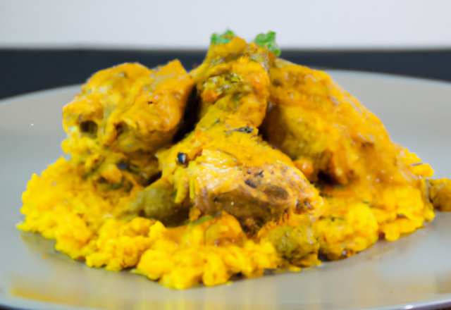 Carry poulet au gingembre et curcuma