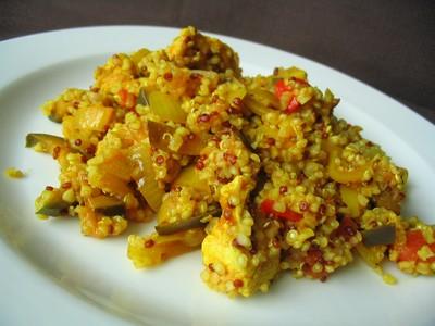 Quinoa au poulet et légumes du soleil