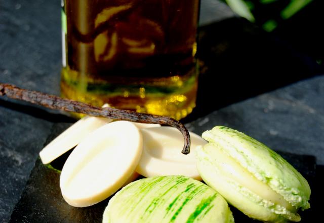 Macarons à l'huile d'olive et à la vanille