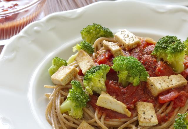 Pâtes au tofu fumé