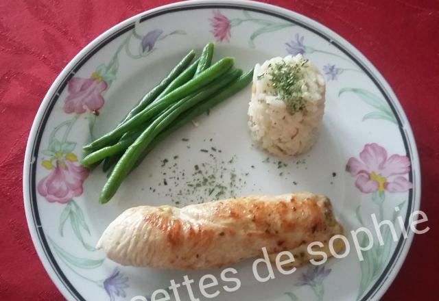 Roulés de dinde pesto et fromage