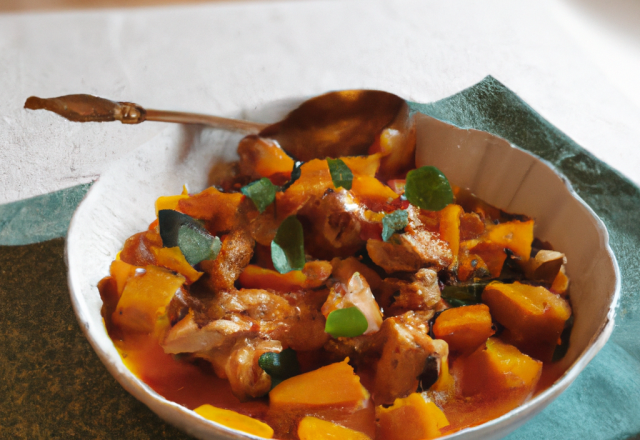 Garam bara de volaille au chutney de courge muscade