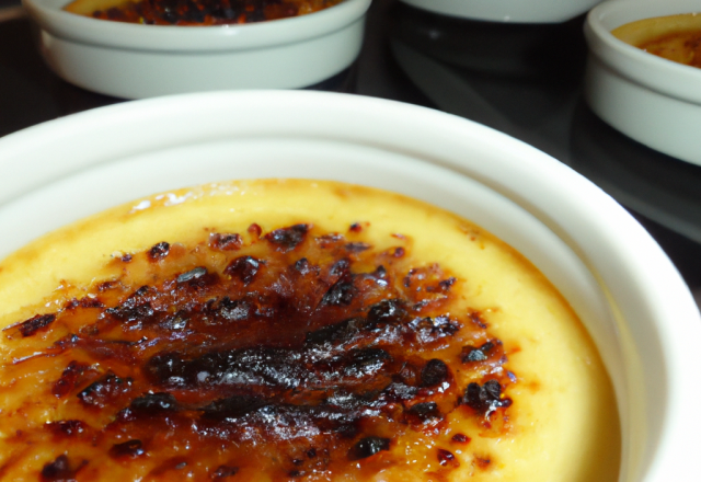 Crème brûlée à la vergeoise et à la chicorée