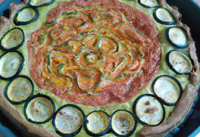 Tourte saumon et courgette